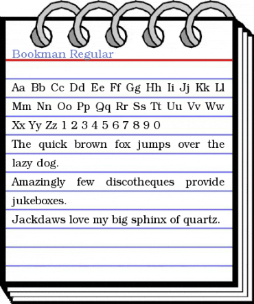 Bookman Regular Font