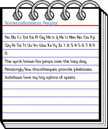 BordeauxBackslant Regular Font