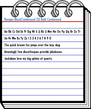 Bougan BlackCondensed SSi Bold Condensed Font