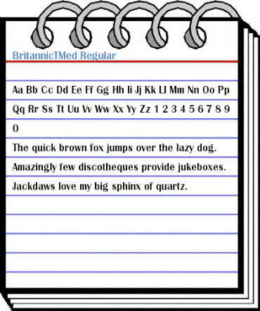 BritannicTMed Regular Font