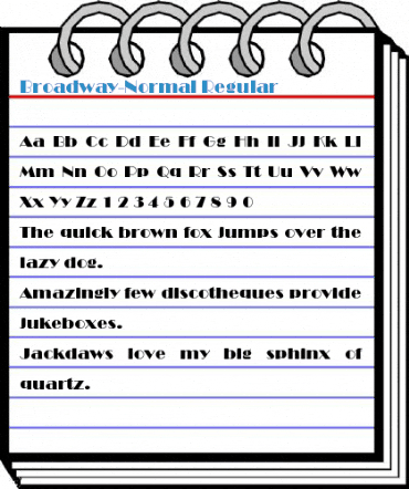 Broadway-Normal Regular Font