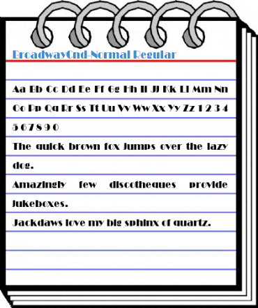 BroadwayCnd-Normal Regular Font