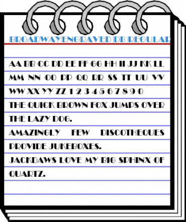 BroadwayEngraved DB Regular Font