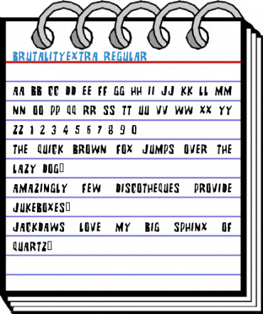 BrutalityExtra Regular Font