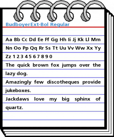 BudboyerExt-Bol Font