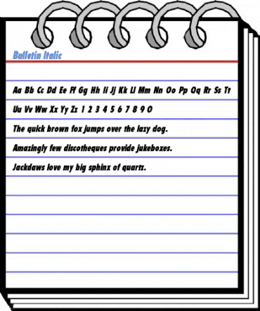 Bulletin Italic Font