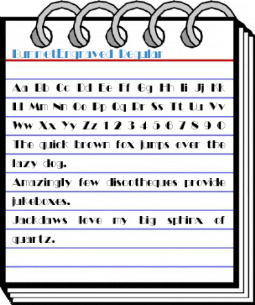 BummetEngraved Regular Font