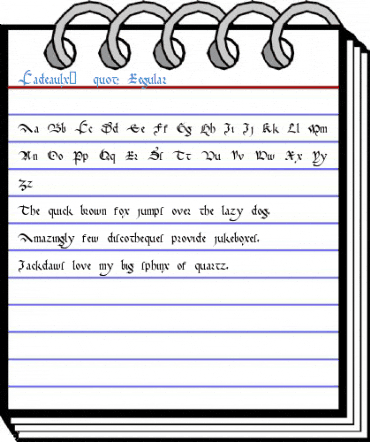 Cadeaulx!" Regular Font
