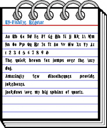 BN-FishEye Regular Font