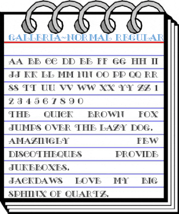Galleria-Normal Regular Font