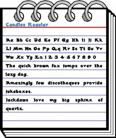 Candles Regular Font