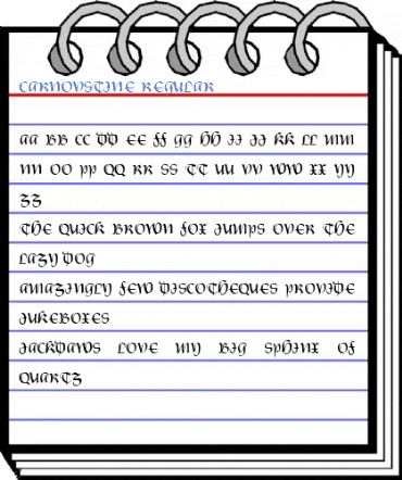 Carnovstine Regular Font