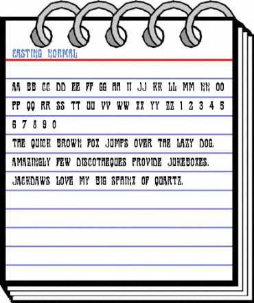 Casting Normal Font