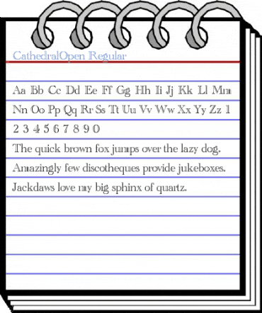 CathedralOpen Regular Font