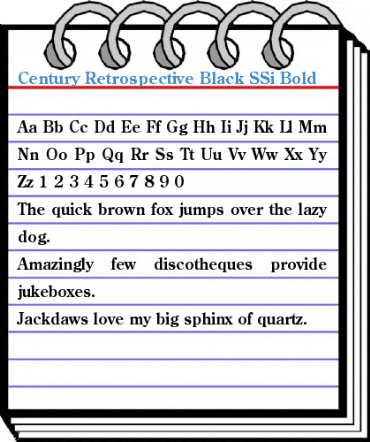 Century Retrospective Black SSi Bold Font