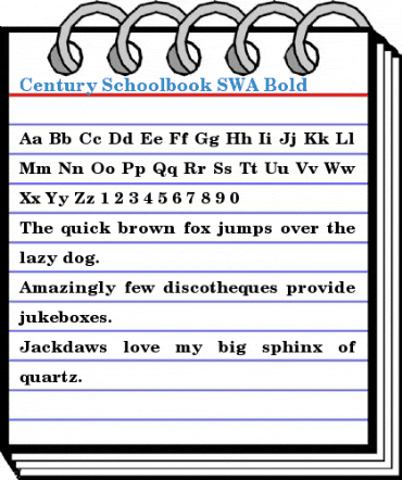 Century Schoolbook SWA Bold Font
