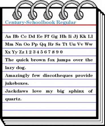 Century-Schoolbook Regular Font
