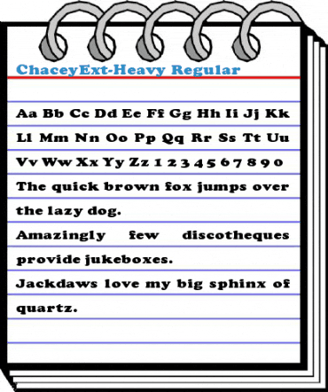 ChaceyExt-Heavy Regular Font