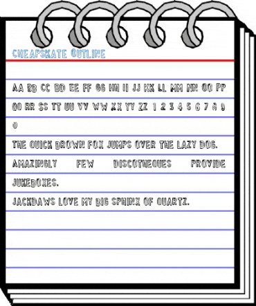 Cheapskate Outline Font