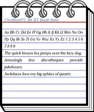 ChelthmITC Bk BT Book Italic Font