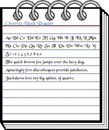 Cherries Black Regular Font