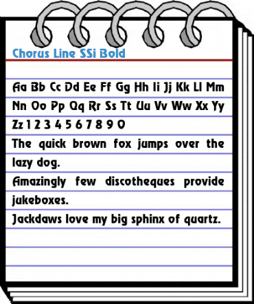 Chorus Line SSi Font