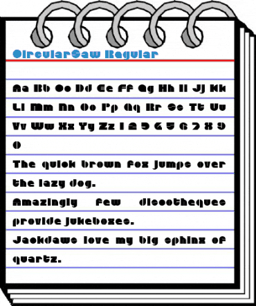 CircularSaw Regular Font
