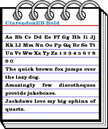ClarendonEB Bold Font