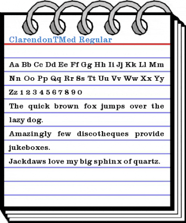 ClarendonTMed Regular Font