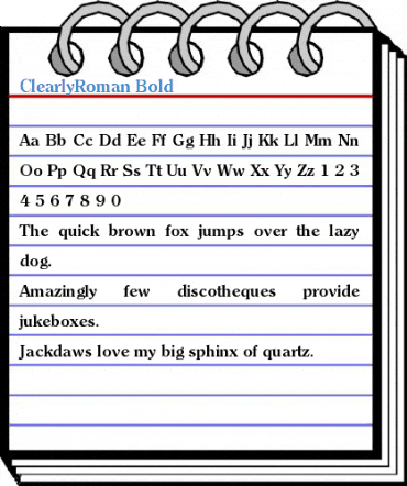 ClearlyRoman Bold Font