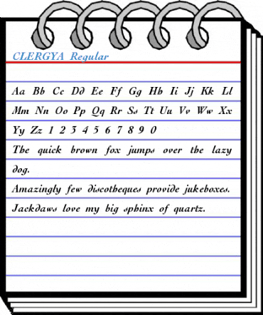 CLERGYA Regular Font