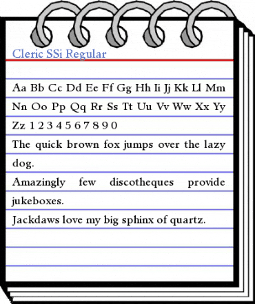 Cleric SSi Regular Font