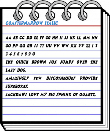 CoasterNarrow Font