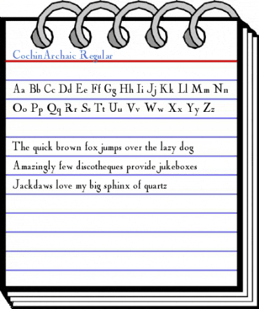 CochinArchaic Regular Font