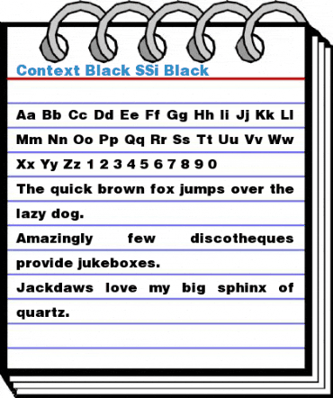 Context Black SSi Black Font