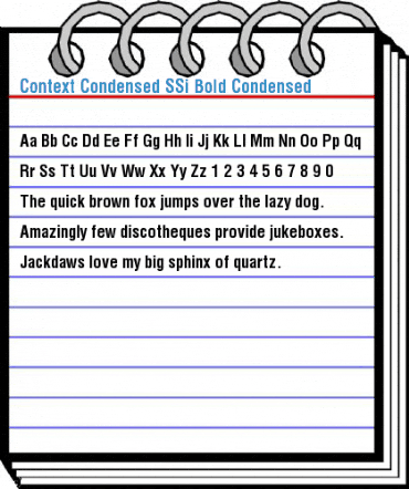Context Condensed SSi Bold Condensed Font
