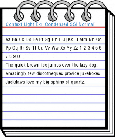 Context Light Ex-Condensed SSi Normal Font