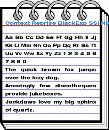 Context Reprise BlackExp SSi Normal Font