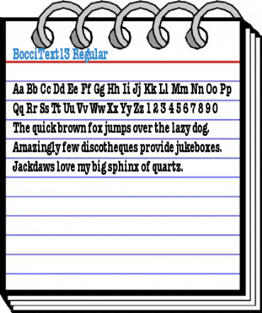 BocciText13 Regular Font