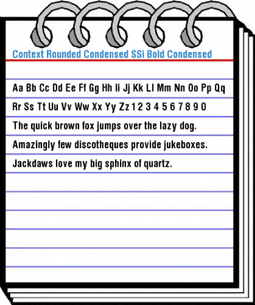 Context Rounded Condensed SSi Bold Condensed Font
