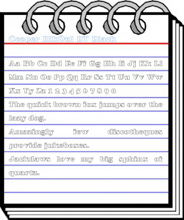 Cooper BlkOul BT Black Font