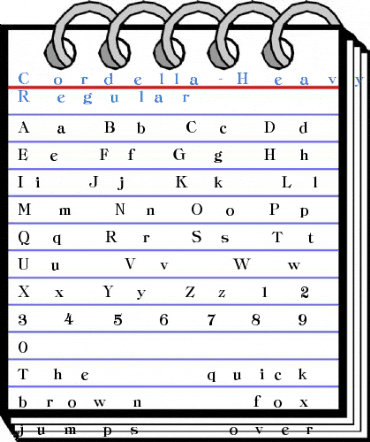 Cordella-Heavy Regular Font