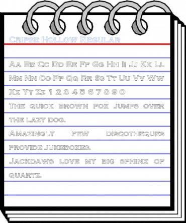 Cripse Hollow Regular Font