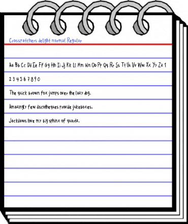 Crosspatchers delight normal Regular Font