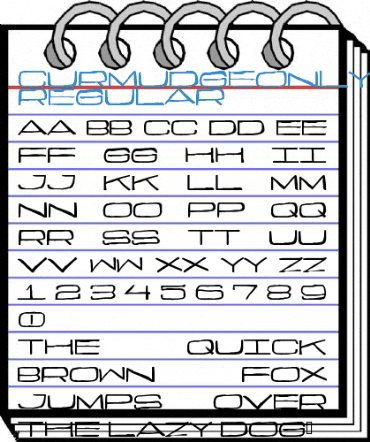 Curmudgeonly Regular Font