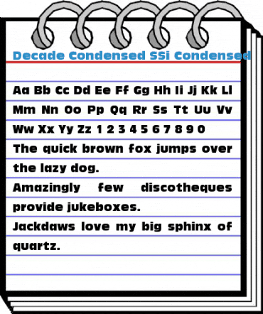 Decade Condensed SSi Condensed Font