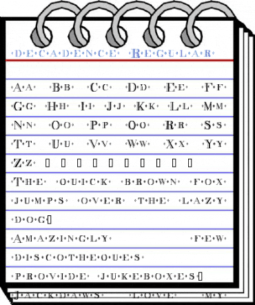 decadence Regular Font