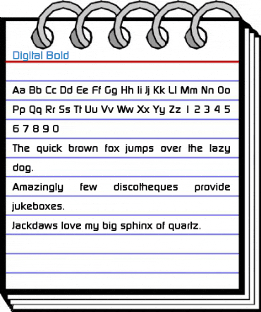 Digital Bold Font