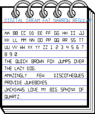 Digital dream Fat Narrow Regular Font