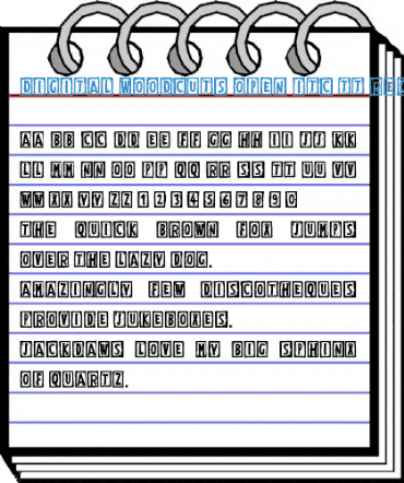 Digital Woodcuts Open ITC TT Regular Font